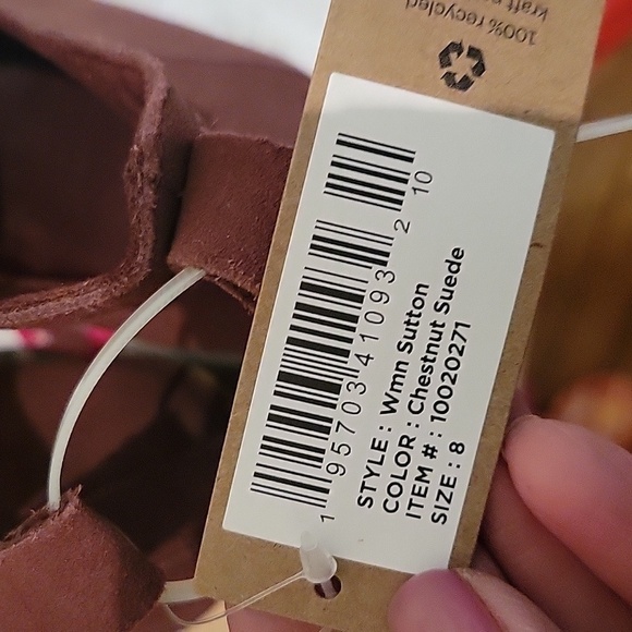 Tom's Sutton Chestnut Brown Wedge Boots NWT Outdoor Cold Weather Elevated Basic - Picture 9 of 10